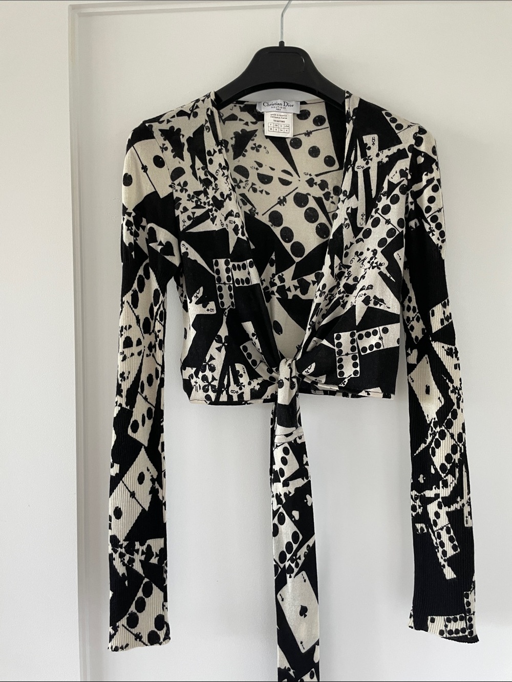 Christian Dior Authentic Rare Vintage Black and White Long Sleeve Top